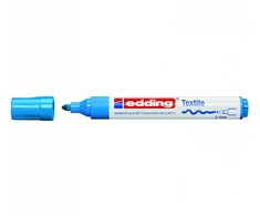 Tekstilės žymeklis Edding 4500, apvaliu galiuku, 2-3mm, šviesiai mėlynos spalvos