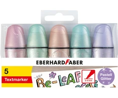 Teksto žymekliai EberhardFaber, mini, blizgūs, pasteliniai, 5 spalvų