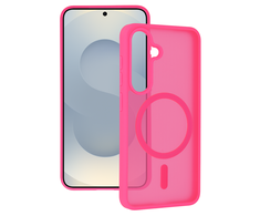 Tel Protect Aura Matte Magsafe dėklas skirtas Samsung Galaxy S25/S24 hot rožinės spalvos