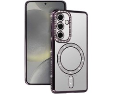 Tel Protect Bling Magsafe dėklas skirtas Samsung Galaxy S26 Ultra violetinės spalvos