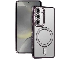 Tel Protect Bling Magsafe dėklas skirtas Samsung Galaxy S26 violetinės spalvos