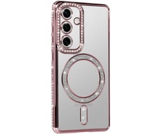 Tel Protect Bling Magsafe dėklas skirtas Samsung Galaxy S26 rožinės spalvos