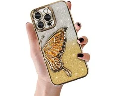 Tel Protect Butterfly Vanduo dėklas skirtas Apple iPhone 13 Pro Max aukso spalvos