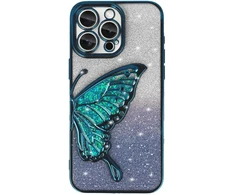 Tel Protect Butterfly Vanduo dėklas skirtas Apple iPhone 16 Plus mėlynos spalvos