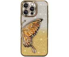 Tel Protect Butterfly Vanduo dėklas skirtas Apple iPhone 16 Pro Max aukso spalvos