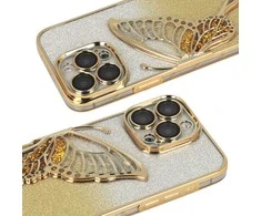 Tel Protect Butterfly Vanduo dėklas skirtas Apple iPhone 17 Pro aukso spalvos