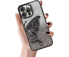 Tel Protect Butterfly Vanduo dėklas skirtas Apple iPhone 15 Pro juodos spalvos