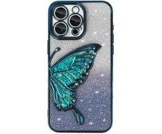 Tel Protect Butterfly Vanduo dėklas skirtas Apple iPhone 17 Pro mėlynos spalvos