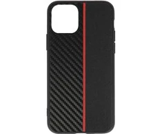 Tel Protect CARBON dėklas skirtas Apple iPhone 11 Pro juodos spalvos with red stripe
