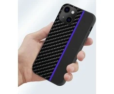 Tel Protect CARBON dėklas skirtas Xiaomi Redmi Note 11 5G/Note 11S 5G/Poco M4 Pro 5G juodos spalvos with mėlynos spalvos stripe