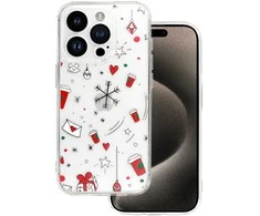 Tel Protect Christmas Clear dėklas skirtas Apple iPhone 15 Pro Max Design 3