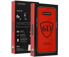 Tel Protect Full Glue 6D Apsauginis stiklas skirtas Apple iPhone 17 Pro Juodas – 10 vnt pakuotė