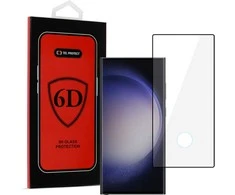 Tel Protect Full Glue 6D Apsauginis stiklas skirtas SAMSUNG GALAXY S23 ULTRA Juodas (su a hole for a scanner)