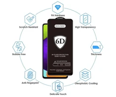 Tel Protect Full Glue 6D grūdintas stiklas, skirtas XIAOMI REDMI NOTE 15, Juodas