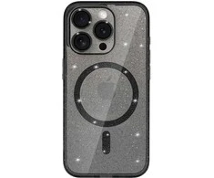 Tel Protect Glitter Magsafe dėklas skirtas Samsung Galaxy S26 Ultra juodos spalvos clear