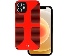 Dėklas TEL PROTECT Grip Case skirtas Apple iPhone 12 raudonos spalvos