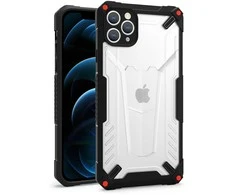 Tel Protect Hybrid dėklas skirtas Apple iPhone 12 Pro Max juodos spalvos