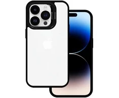 Tel Protect Kickstand dėklas + apsauginis stiklas kamerai (lens) skirtas Apple iPhone 15 Plus juodos spalvos