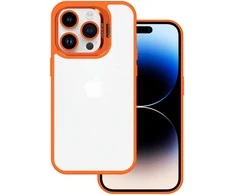 Tel Protect Kickstand dėklas + apsauginis stiklas kamerai (lens) skirtas Apple iPhone 11 Pro oranžinės spalvos