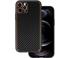 Tel Protect Leather Carbon dėklas skirtas Apple iPhone 11 Pro juodos spalvos