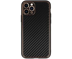 Tel Protect Leather Carbon dėklas skirtas Apple iPhone 11 Pro juodos spalvos