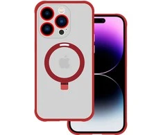 Tel Protect Magical Magsafe Stand dėklas skirtas Apple iPhone 15 Pro raudonos spalvos