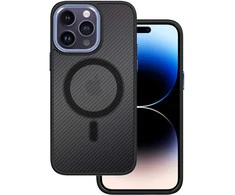 Tel Protect Magnetic Carbon dėklas skirtas Apple iPhone 15 Plus juodas-violetinis