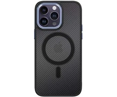 Tel Protect Magnetic Carbon dėklas skirtas Apple iPhone 15 Plus juodas-violetinis