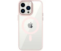 Tel Protect Magnetic Clear dėklas skirtas Apple iPhone 13 Pro lašišos spalvos