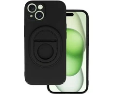 Tel Protect Magnetic Elipse dėklas skirtas Apple iPhone 15 Plus juodos spalvos