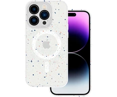 Tel Protect Magnetic Splash Frosted Dėklas skirtas Apple iPhone 15 Plus Baltas