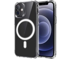 Tel Protect MagSilicone dėklas skirtas Apple iPhone 12 Pro Max skaidrus