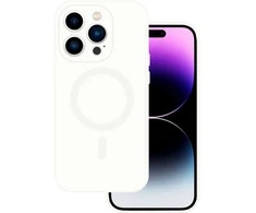 Tel Protect MagSilicone dėklas skirtas Apple iPhone 14 Baltas