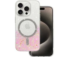 Tel Protect Moonlite Magsafe dėklas skirtas Apple iPhone 13 Pro Max rožinis skaidrus