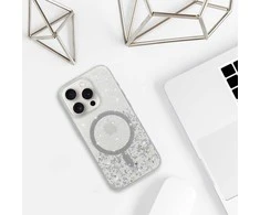 Tel Protect Moonlite Magsafe dėklas skirtas Apple iPhone 14 Pro Max sidabrinis skaidrus