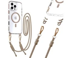 Tel Protect Strap Clear dėklas skirtas Apple iPhone 17 Air aukso spalvos