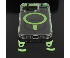 Tel Protect Strap Clear dėklas skirtas Apple iPhone 17 Pro Max žalios spalvos