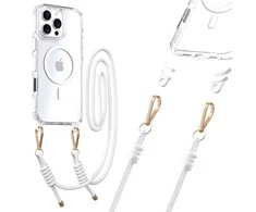 Tel Protect Strap Clear dėklas skirtas Apple iPhone 17 Air baltos spalvos