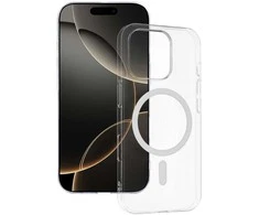 Tel Protect Transparent Slim Magsafe dėklas skirtas Apple iPhone 14 baltos spalvos