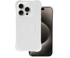 Tel Protect Wave Magsafe dėklas skirtas Apple iPhone 15 Pro Max baltos spalvos