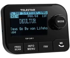 Automagnetola „Telestar TOP CAR 1 DAB+“ automobilinis adapteris, „Bluetooth“, FM siųstuvas, „Micro SD“, juodas