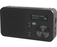 Telestar TOP100 portable DAB+/FM radio, Bluetooth, batteri 1050 mAh, Juodas