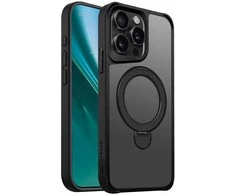 Telforceone Etteri Matt Mag Ring Apple iPhone 15 Pro Max 6,7" dėklas telefonui juodos spalvos