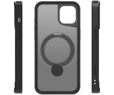 Telforceone Etteri Matt Mag Ring Apple iPhone 15 6,1" dėklas telefonui juodos spalvos