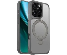 Telforceone Etteri Matt Mag Ring Apple iPhone 16 Pro 6,3" dėklas telefonui pilkos spalvos
