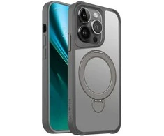 Telforceone Etteri Matt Mag Ring Apple iPhone 14 Pro 6,1" dėklas telefonui pilkos spalvos