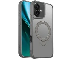 Telforceone Etteri Matt Mag Ring Apple iPhone 16 6,1" dėklas telefonui pilkos spalvos