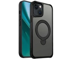 Telforceone Etteri Matt Mag Ring Apple iPhone 14 6,1" dėklas telefonui juodos spalvos