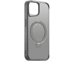 Telforceone Etteri Matt Mag Ring Apple iPhone 15 6,1" dėklas telefonui pilkos spalvos