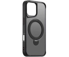 Telforceone Etteri Matt Mag Ring Apple iPhone 16 6,1" dėklas telefonui juodos spalvos